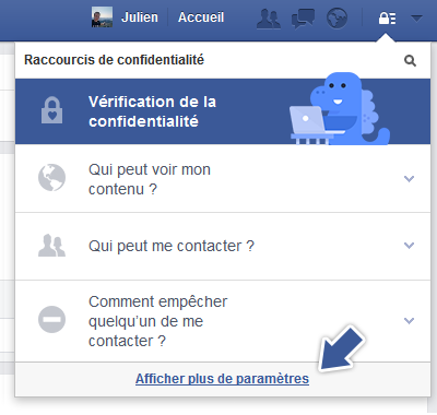 gérer ses options de confidentialité facebook